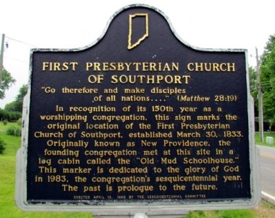 First Presbyterian Church of Southport Marker. Click for full size. First Presbyterian Church of Southport Marker image. Click for full size.