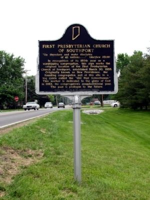 First Presbyterian Church of Southport Marker. Click for full size. First Presbyterian Church of Southport Marker image. Click for full size.