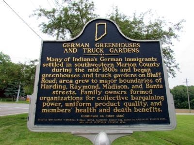German Greenhouses and Truck Gardens Marker (Front) image. Click for full size.