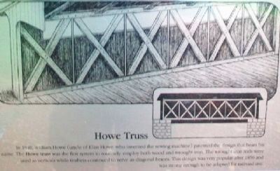 [Covered Bridge] Truss Structures and Truss Variations Marker - Howe Truss image. Click for full size.
