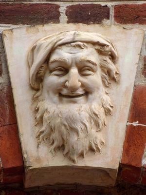 Head of Silenus<br>Above the door arch at the Rossborough Inn image. Click for full size.