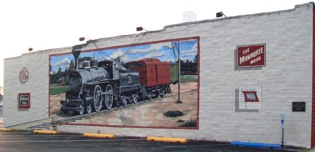 Railroad Boom Mural and Marker. Click for full size. Railroad Boom Mural and Marker image. Click for full size.