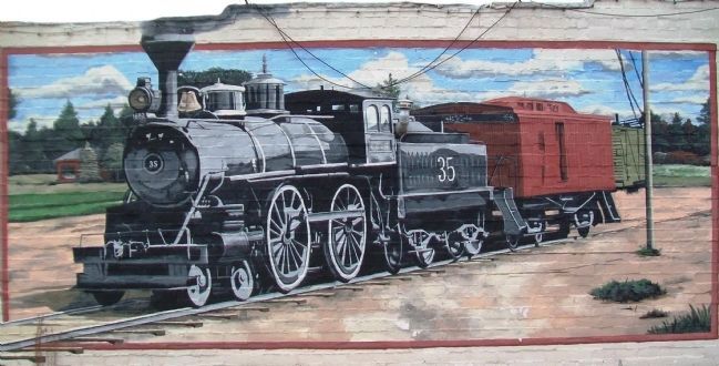 Railroad Boom Mural Detail. Click for full size. Railroad Boom Mural Detail image. Click for full size.