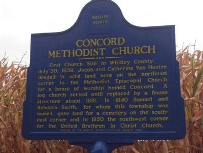 Concord Methodist Church Marker. Click for full size. Concord Methodist Church Marker image. Click for full size.