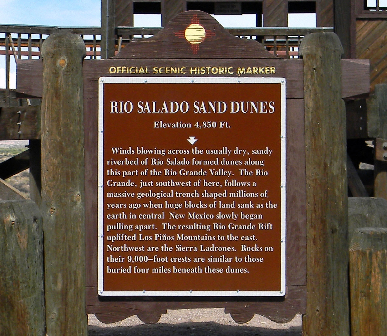 Rio Salado Sand Dunes Marker