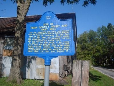 Site of First County Court and First Mill Marker image. Click for full size.