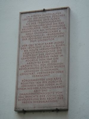 Judengasse Marker image. Click for full size.