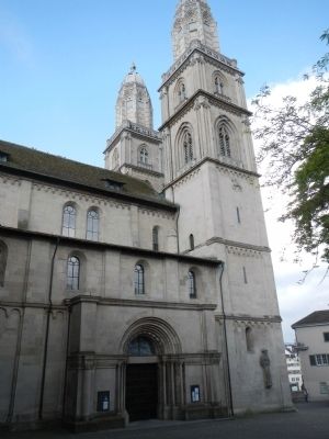 Grössmunster Bell Towers. Click for full size. Grössmunster Bell Towers image. Click for full size.