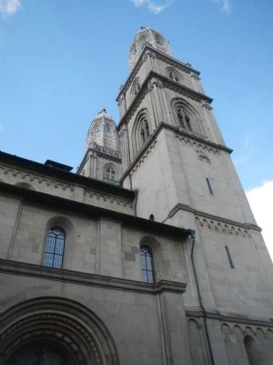 Grössmunster Bell Towers. Click for full size. Grössmunster Bell Towers image. Click for full size.