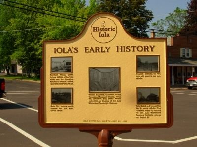 Iolas Early History Marker - Reverse side image. Click for full size.
