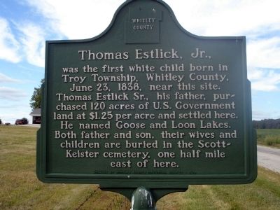 Thomas Estlick, Jr., Marker image. Click for full size.