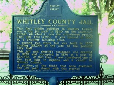 Whitley County Jail Marker image. Click for full size.