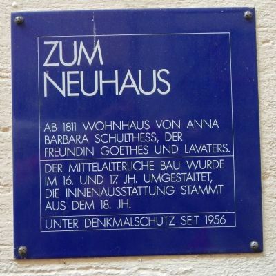 Zum Neuhaus Marker. Click for full size. Zum Neuhaus Marker image. Click for full size.