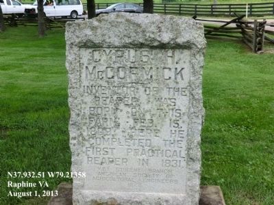 Cyrus H. McCormick Marker image. Click for full size.