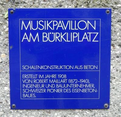 Musikpavillon Am Bürkliplatz Marker. Click for full size. Musikpavillon Am Bürkliplatz Marker image. Click for full size.