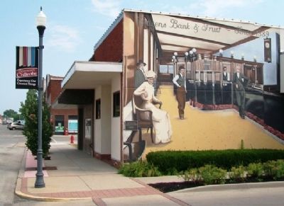 Citizens Bank & Trust Mural and Marker image. Click for full size.