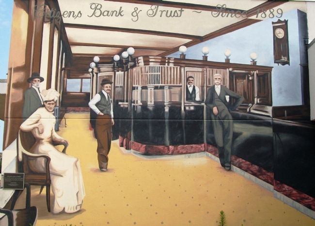 Citizens Bank & Trust Mural and Marker image. Click for full size.