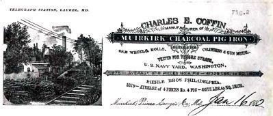 Letterhead of Charles E. Coffin,<br> Muirkirk Charcoal Pig Iron image. Click for full size.