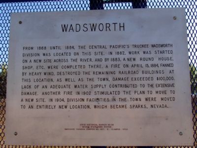 Wadsworth Marker. Click for full size. Wadsworth Marker image. Click for full size.
