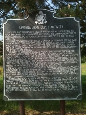 Savanna Army Depot Activity Marker image. Click for full size.