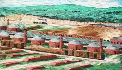 Shale Hill Brick & Tile Plant Mural Detail image. Click for full size.