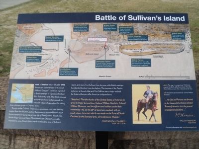 Battle of Sullivans Island Marker image. Click for full size.