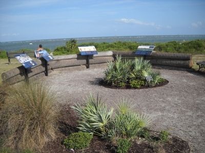 Markers in Thompson Park on Sullivans Island. image. Click for full size.