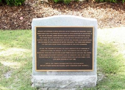Beaufort South Carolina Tricentennial Plaque 2. Click for full size. Beaufort South Carolina Tricentennial Plaque 2 image. Click for full size.