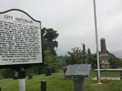 City Historian Marker in East Hill Cemetery image. Click for full size.