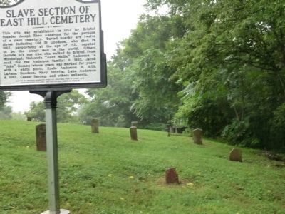 Slave Section of East Hill Cemetery Marker image. Click for full size.
