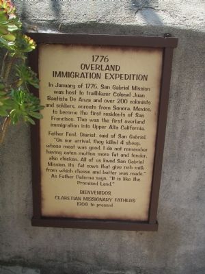 1776 Overland Immigration Expedition Marker image. Click for full size.