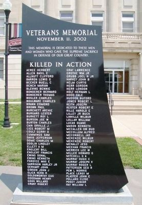 Veterans Memorial Honored Dead image. Click for full size.