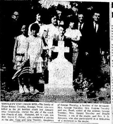 Newspaper clipping of the marker at the dedication ceremony image. Click for full size.