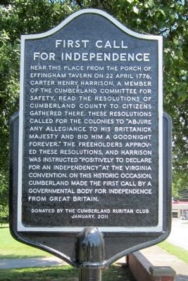 First Call for Independence Marker image. Click for full size.