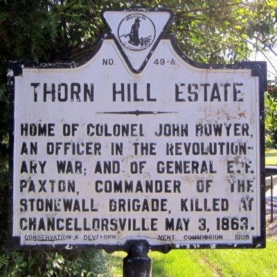 Thorn Hill Estate Marker. Click for full size. Thorn Hill Estate Marker image. Click for full size.