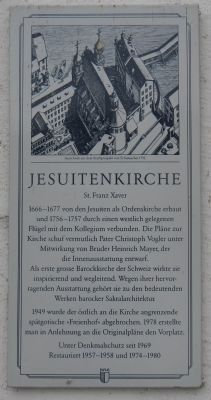 Jesuitenkirche Marker. Click for full size. Jesuitenkirche Marker image. Click for full size.