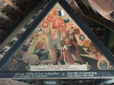 One of the paintings depicting the history of Lucerne.. Click for full size. One of the paintings depicting the history of Lucerne. image. Click for full size.
