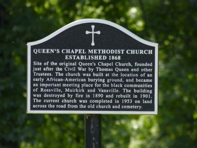 Queens Chapel Methodist Church, Established 1868 Marker image. Click for full size.