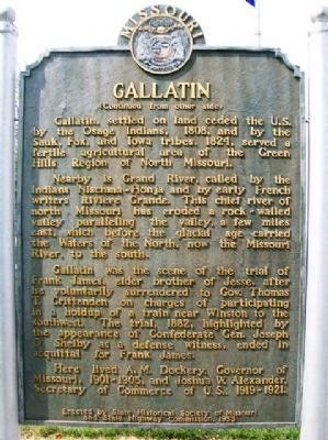 Gallatin Marker (back) image. Click for full size.