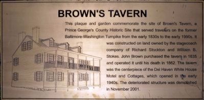 Browns Tavern Marker image. Click for full size.