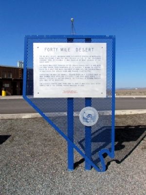 Forty Mile Desert Marker. Click for full size. Forty Mile Desert Marker image. Click for full size.