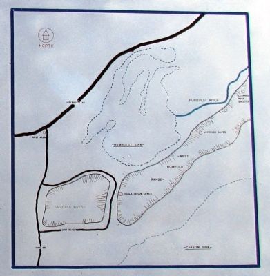 Close-up of Map on A Home of Early Man Marker image. Click for full size.