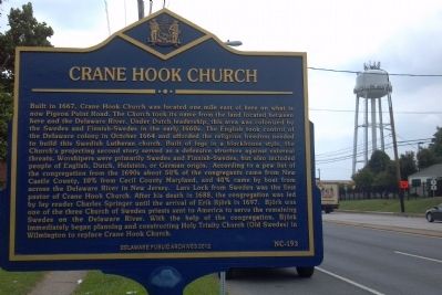 Crane Hook Church Marker image. Click for full size.