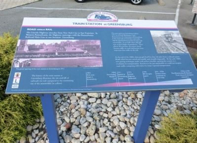 Train Station at Greensburg Marker. Click for full size. Train Station at Greensburg Marker image. Click for full size.