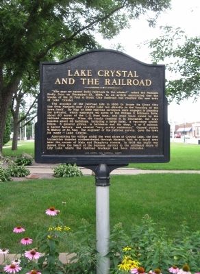 Lake Crystal and the Railroad Marker image. Click for full size.