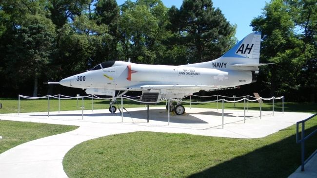 Douglas A-4 "Skyhawk" on display at the Naval Training Center near the Great Lakes Naval Museum image. Click for full size.