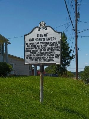 Site of Van Horn's Tavern Marker. Click for full size. Site of Van Horn's Tavern Marker image. Click for full size.