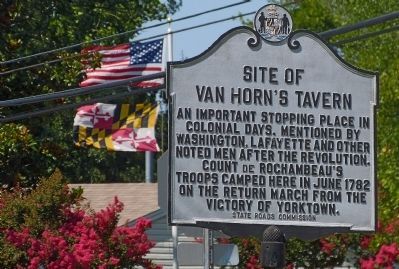 Site of Van Horn's Tavern Marker. Click for full size. Site of Van Horn's Tavern Marker image. Click for full size.