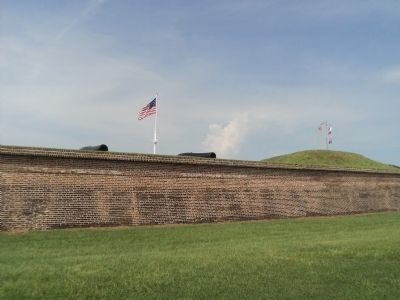 15-inch Rodman Guns Viewed from Outside Fort Moultrie. Click for full size. 15-inch Rodman Guns Viewed from Outside Fort Moultrie image. Click for full size.