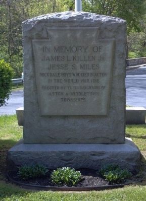 Aston and Middletown World War I Memorial. Click for full size. Aston and Middletown World War I Memorial image. Click for full size.